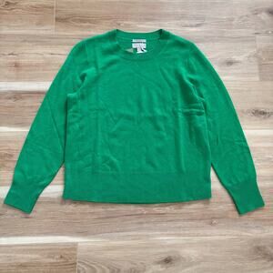 J. Crew Cashmere Classic-Fit Crewneck Sweater Green M